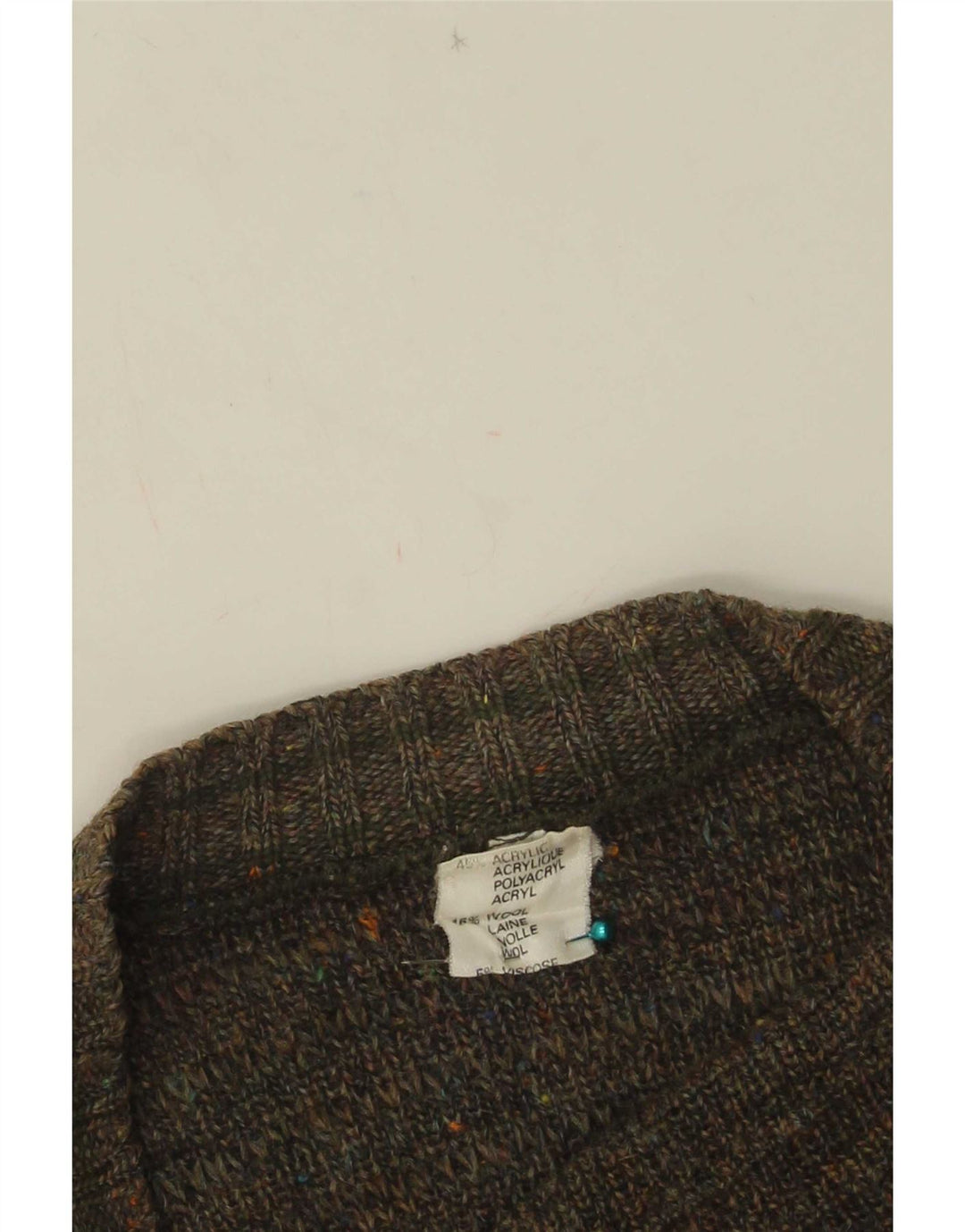 Ανδρικό πουλόβερ vintage ζακέτα IT 50 Ακρυλικό μεσαίου χακί