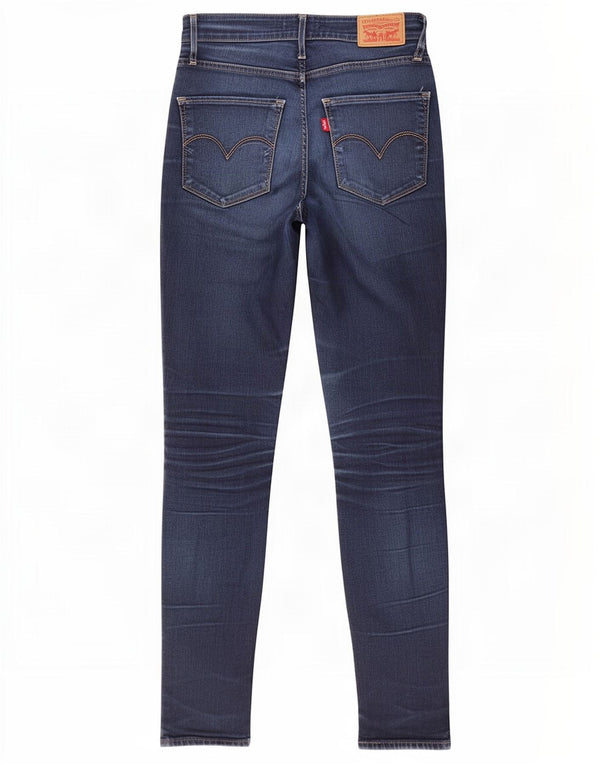 Γυναικεία Levi's 721 Ψηλόχρωμα Skinny Jeans W26 L28 Navy Blue Cotton