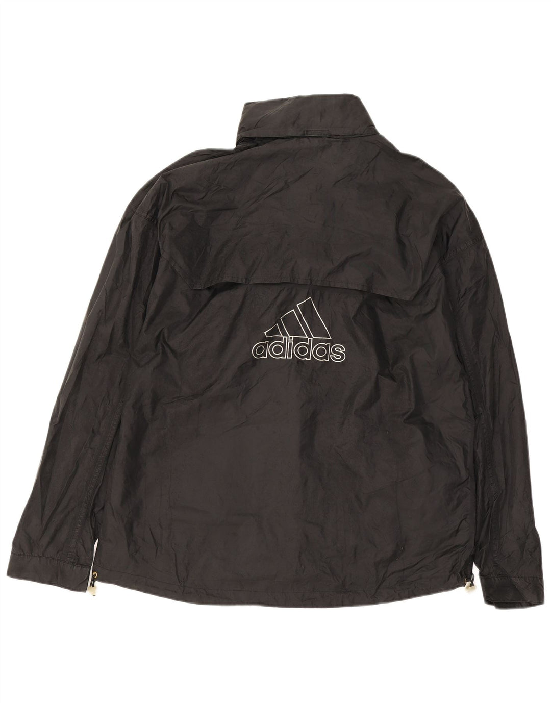 Adidas Ανδρικό γραφικό μπουφάν βροχής UK 42/44 μεγάλο μαύρο