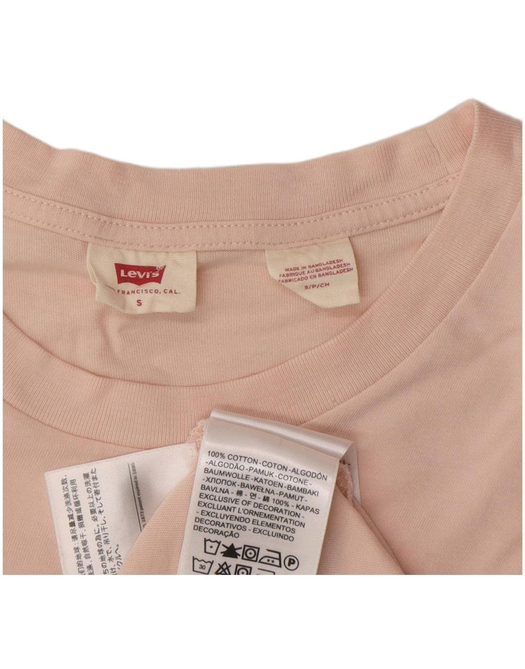Γυναικείο T-Shirt Levi's Top UK 10 Small Pink Βαμβακερό