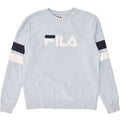 FILA Womens Graphic Sweatshirt Jumper UK 14 Medium Blue Cotton | Vintage Fila | Thrift | Second-Hand Fila | Used Clothing | Messina Hembry 