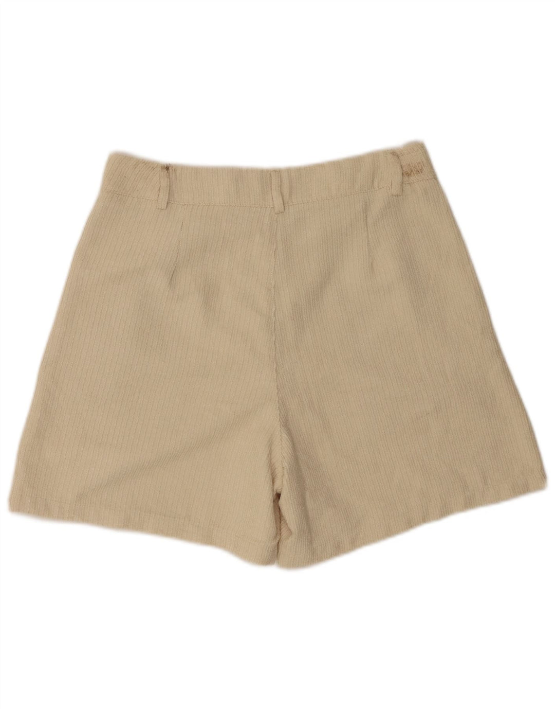 Γυναικείο κοτλέ σορτς Benetton UK 12 Medium W28 Μπεζ πολυεστέρας