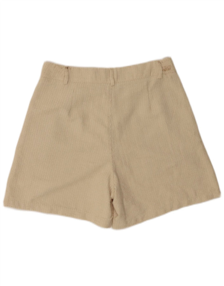 Γυναικείο κοτλέ σορτς Benetton UK 12 Medium W28 Μπεζ πολυεστέρας