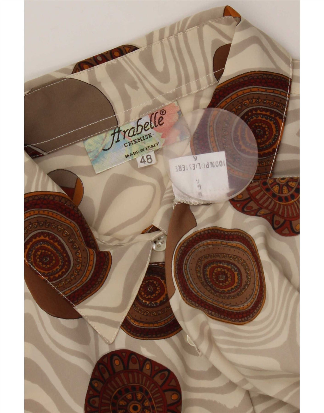 Vintage Γυναικείο Πουκάμισο Μπλούζα IT 48 XL Πολύχρωμος Γεωμετρικός Πολυεστέρας