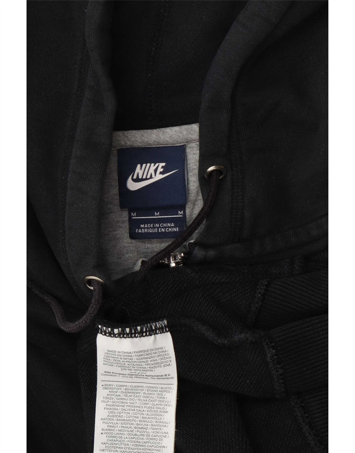 Ανδρικό πουλόβερ Nike με φερμουάρ, μεσαίο μαύρο βαμβακερό