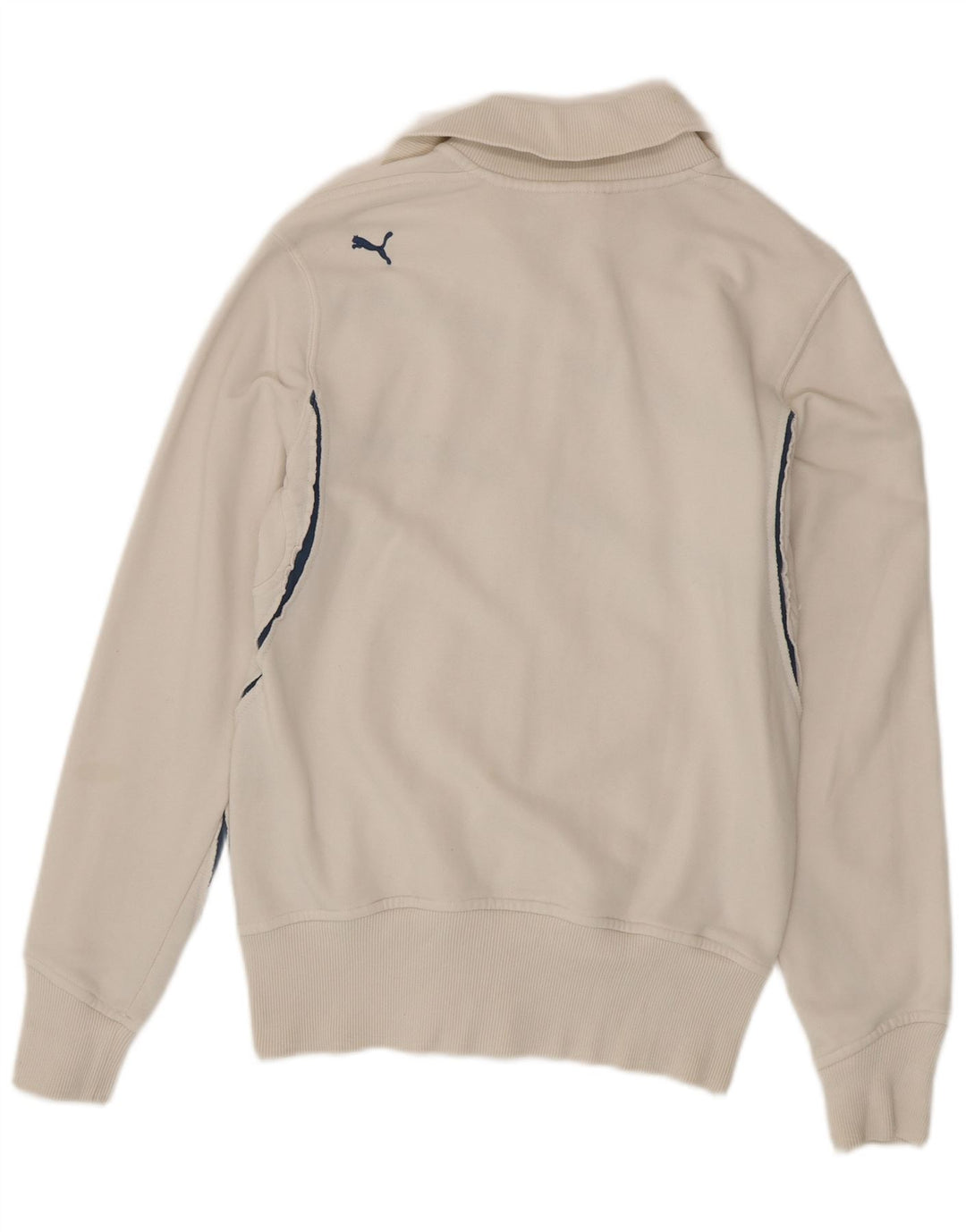 PUMA Mens Graphic Tracksuit Top Jacket Small Off White Sports