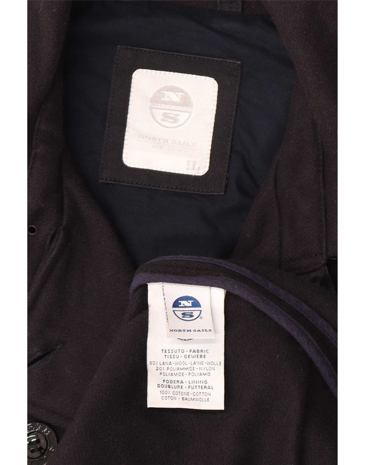 North Sails Γυναικείο παλτό μπιζελιού UK 14 Large Navy Blue Wool Classic