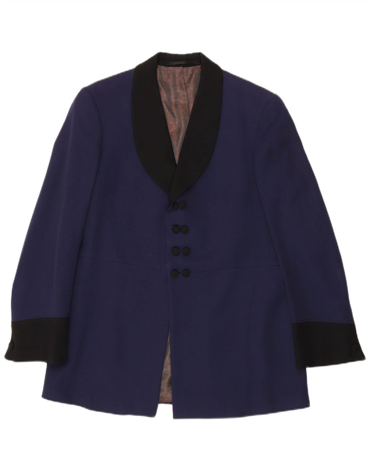 Vintage ανδρικό σακάκι μπλέιζερ UK 38 Medium Navy Blue Colourblock