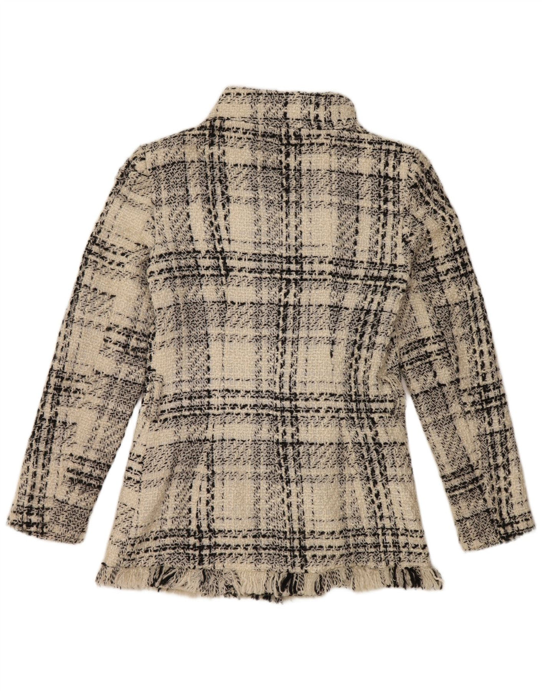 Zara Γυναικείο μπουφάν με διπλό στήθος UK 10 Small White Check