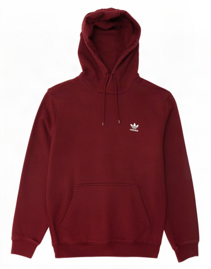 Ανδρικό φούτερ Adidas, μεσαίο βαμβακερό μπορντό