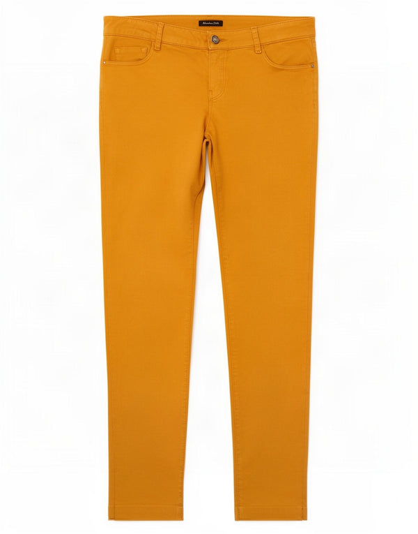 Massimo Dutti Γυναικείο Skinny Casual Παντελόνι EU 40 Medium W30 L28 Κίτρινο