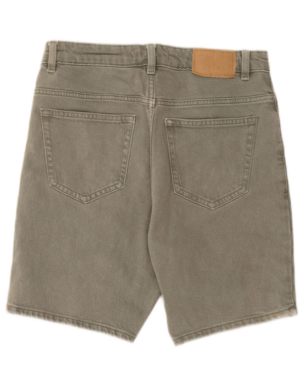 Zara Ανδρικό τζιν σορτς EU 38 Small W30 Χακί βαμβακερό