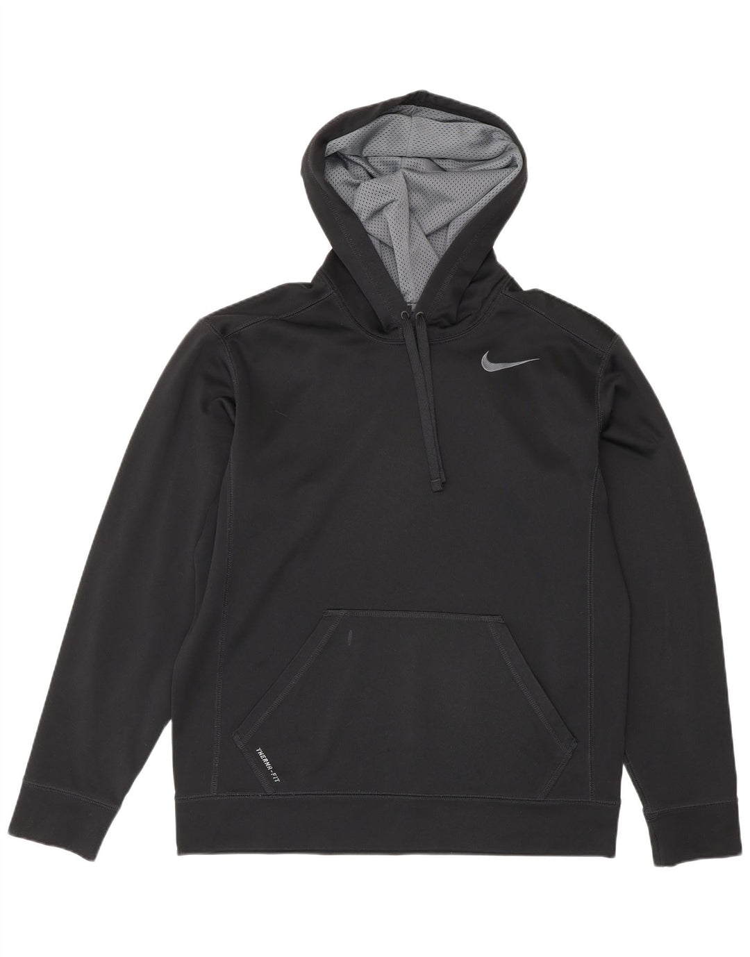 Ανδρικό Nike με κουκούλα Therma-Fit, μεσαίο μαύρο πολυεστέρας