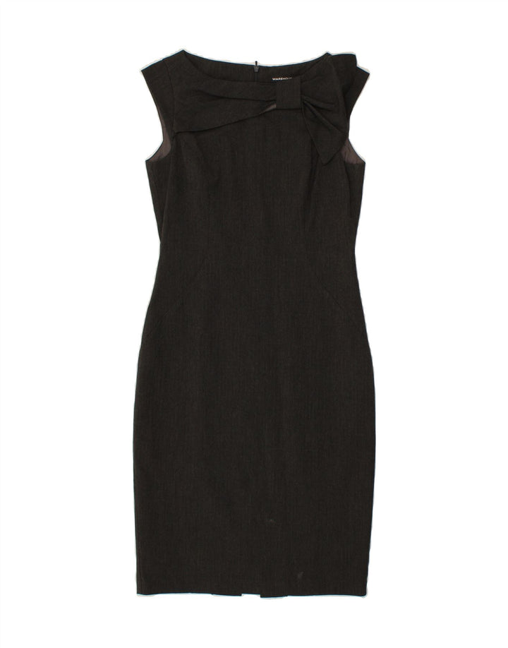 WAREHOUSE Womens Sleeveless Bodycon Dress UK 10 Small Grey Polyester Vintage Warehouse and Second-Hand Warehouse from Messina Hembry 