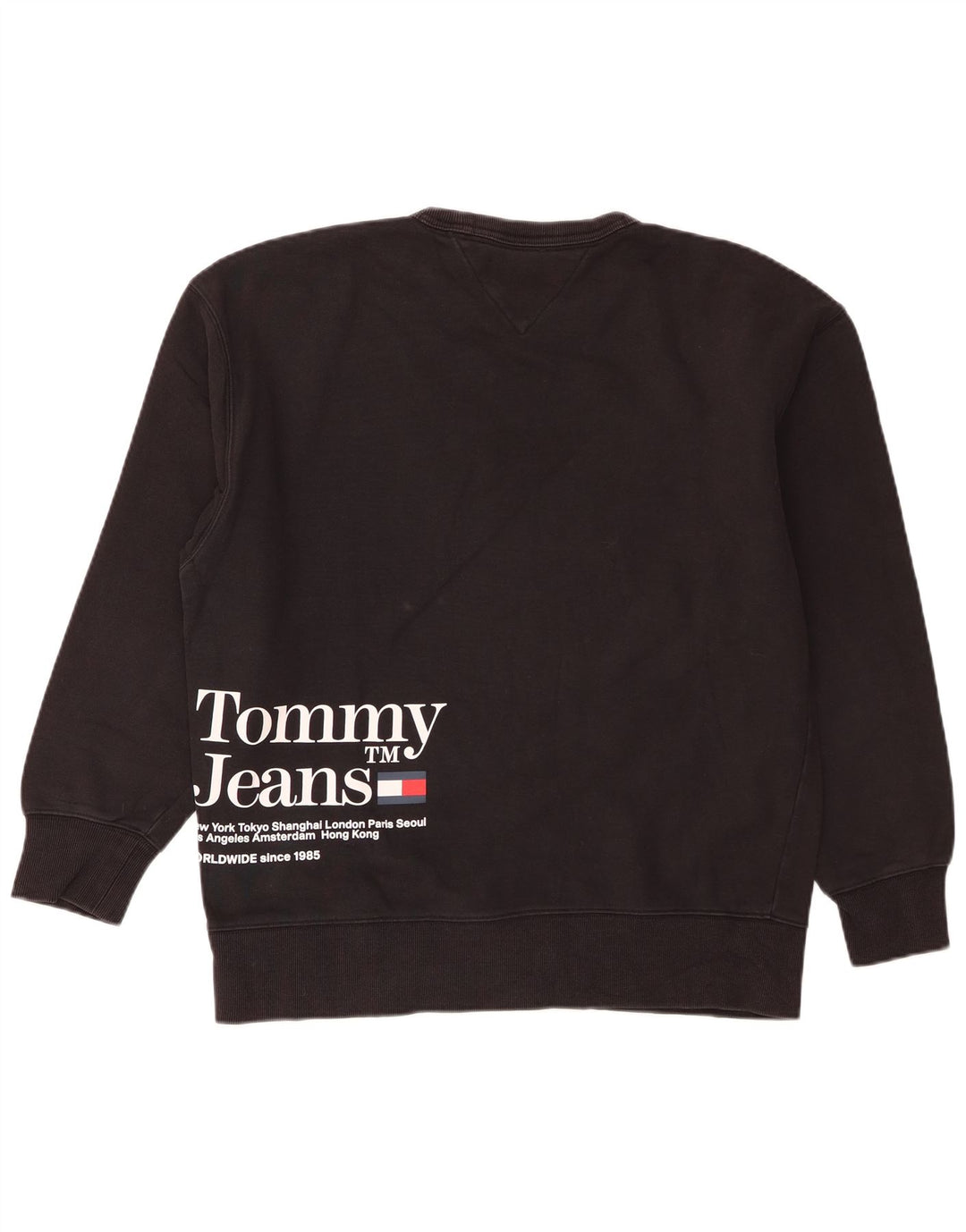 Γραφικό ανδρικό φούτερ Tommy Hilfiger Jumper Μικρό μαύρο βαμβακερό