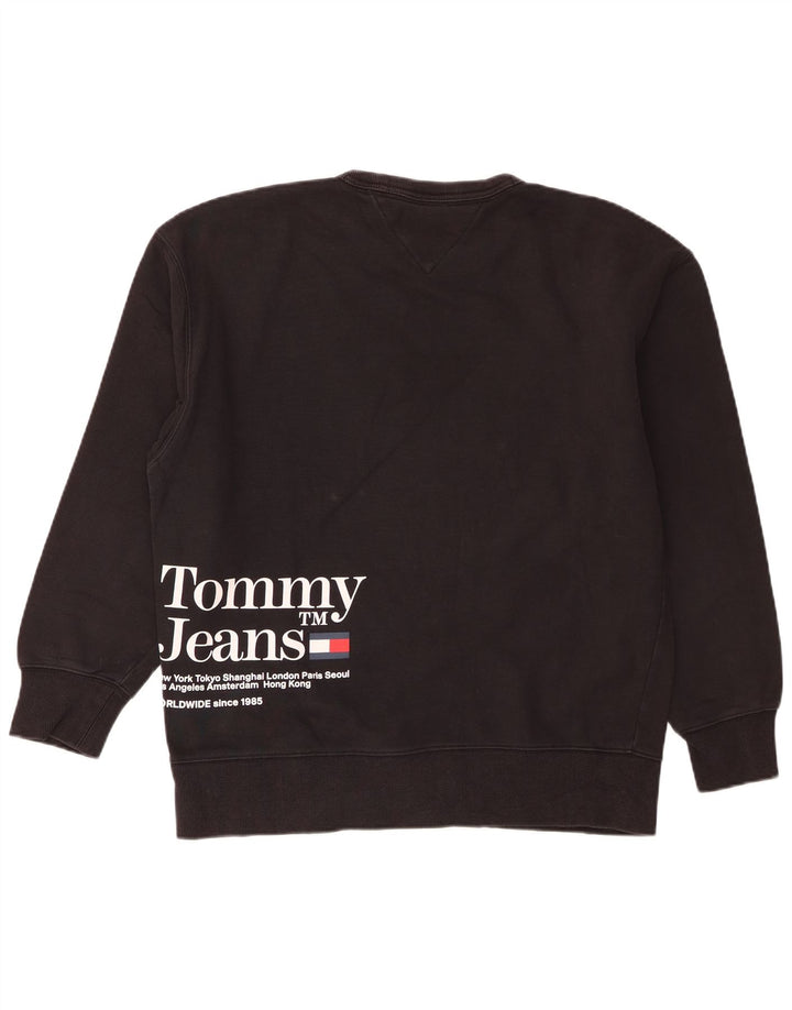 Γραφικό ανδρικό φούτερ Tommy Hilfiger Jumper Μικρό μαύρο βαμβακερό