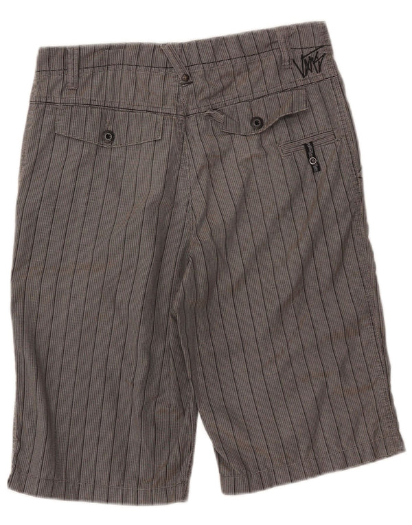 VANS Boys Chino Shorts 14-15 Years XL W30 Grey Pinstripe Cotton