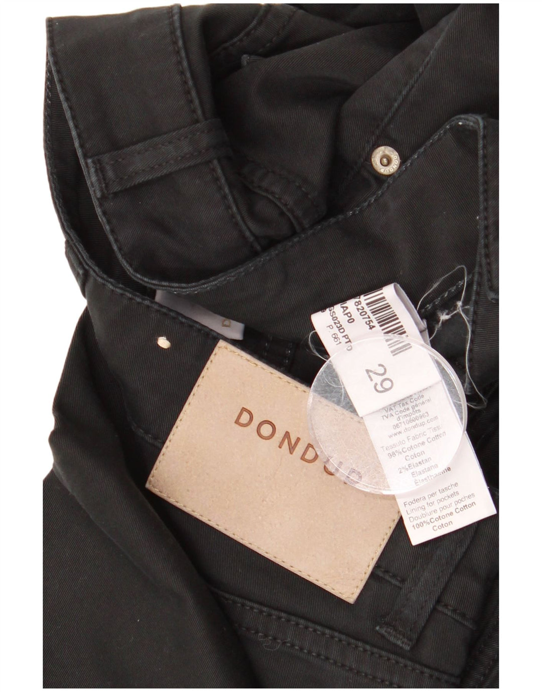 Dondup Γυναικείο Slim Jeans W29 L28 Μαύρο βαμβακερό