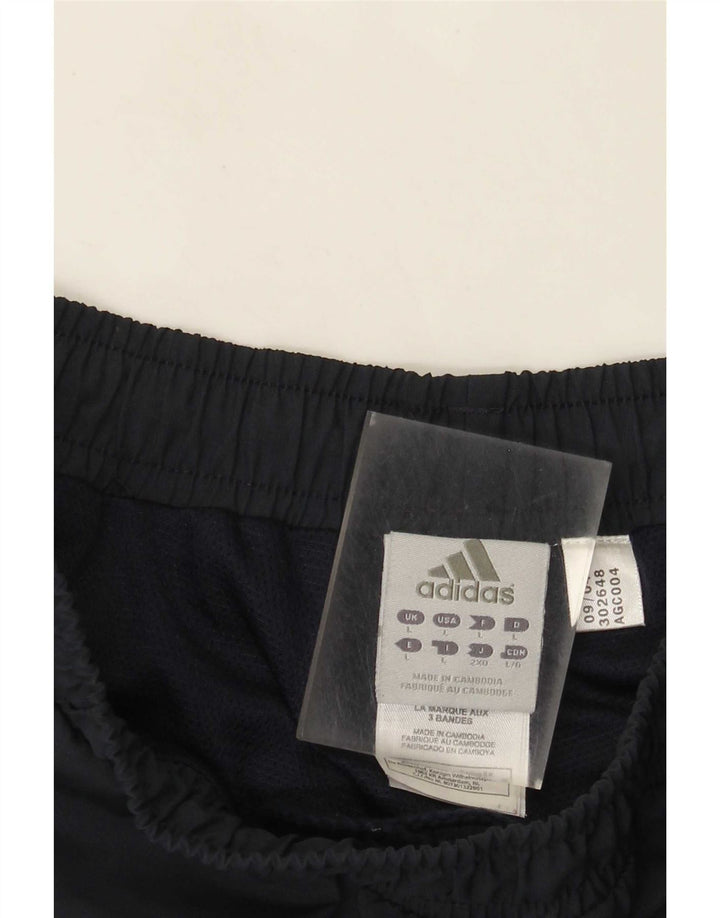 Ανδρική φόρμα Adidas Παντελόνι Joggers Μεγάλο Navy Blue ριγέ πολυεστέρα
