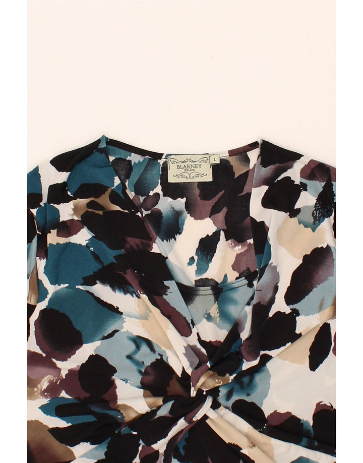 BLARNEY Womens Abstract Pattern A-Line Dress UK 14 Large Multicoloured Vintage Blarney and Second-Hand Blarney from Messina Hembry 