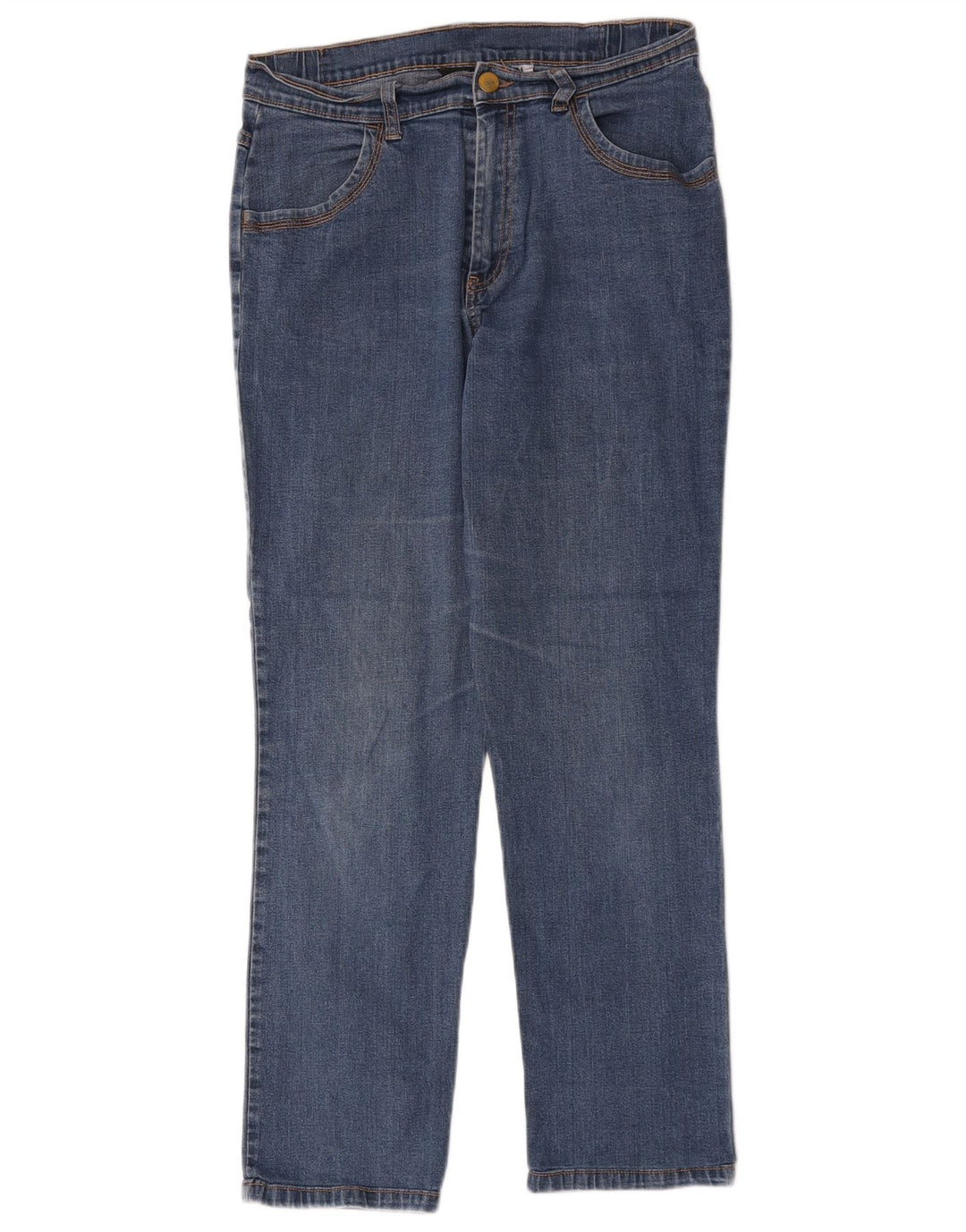 Marks & Spencer Γυναικεία Straight Jeans UK 12 Medium W30 L27 Blue Cotton