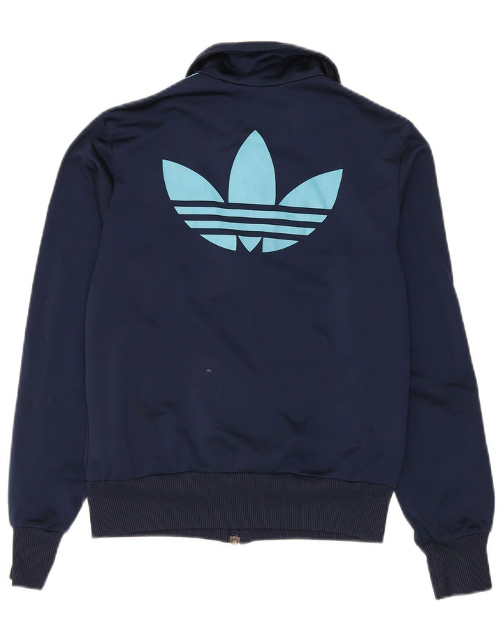 Γυναικεία αθλητική φόρμα γραφικών Adidas Top Jacket EU 38 Medium Navy Blue Polyester