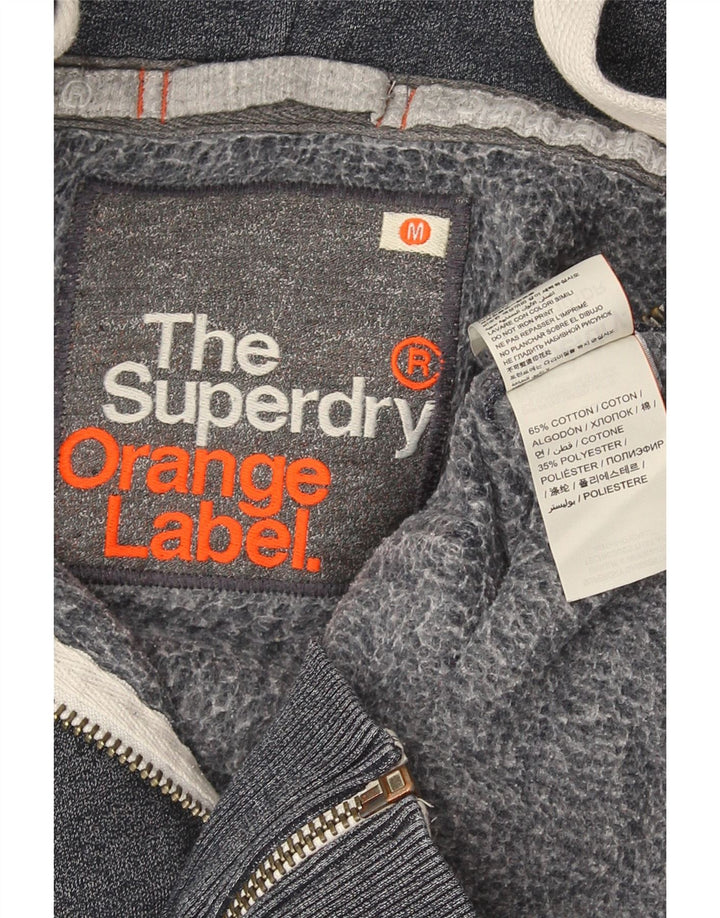 Ανδρικό πουλόβερ με κουκούλα με φερμουάρ Superdry Βαμβακερό μεσαίο γκρι