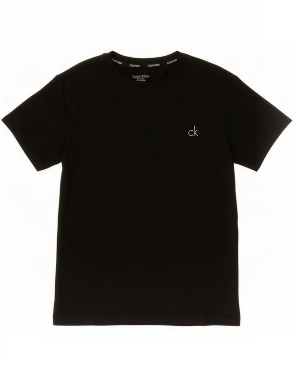 Calvin Klein Girls T-Shirt Top 12-13 Years Black Cotton