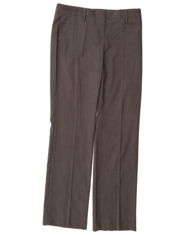 MASSIMO DUTTI Γυναικείο ίσιο παντελόνι EU 38 Small W28 L33 Γκρι μαλλί