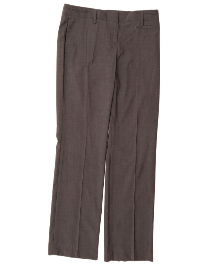MASSIMO DUTTI Γυναικείο ίσιο παντελόνι EU 38 Small W28 L33 Γκρι μαλλί