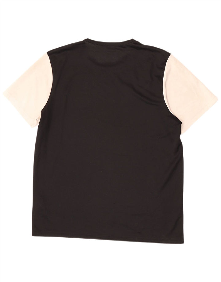 Adidas Ανδρικό T-Shirt Climalite Top Large Black Colourblock Πολυεστέρας