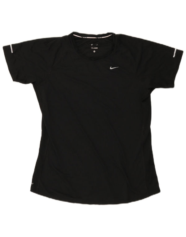 Γυναικείο T-Shirt NIKE Dri Fit Top UK 14 Large Black