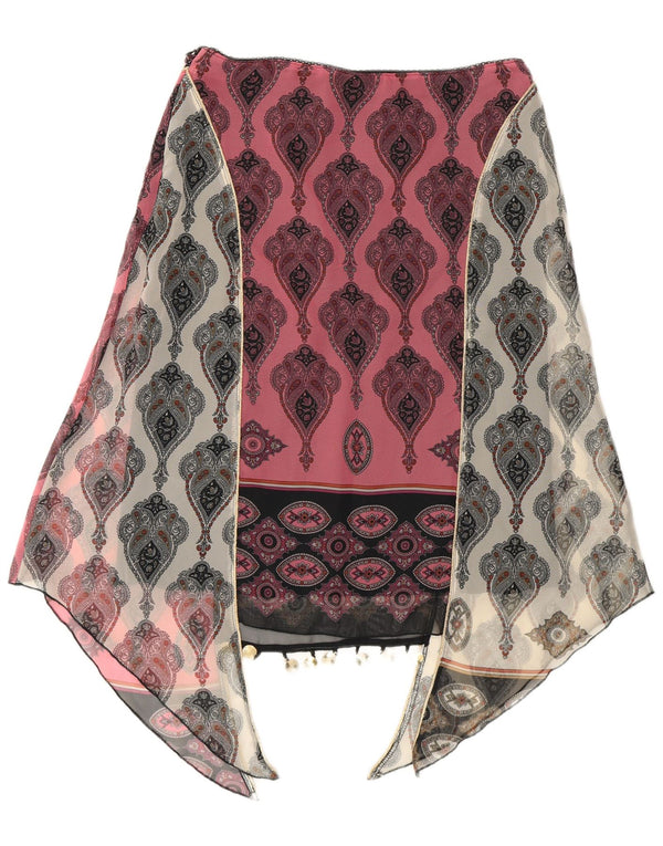 Γυναικεία ασύμμετρη φούστα Kookai EU 38 Medium W28 Pink Paisley Polyester