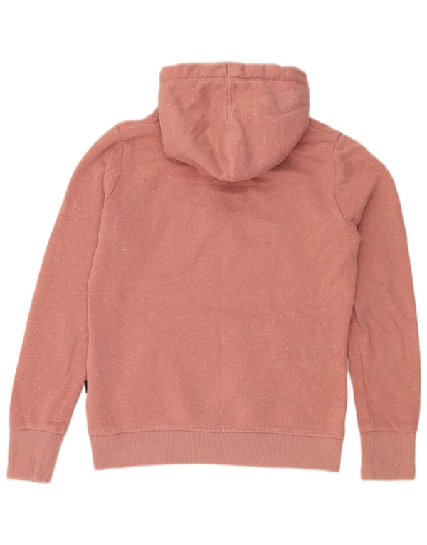 Superdry γυναικείο γραφικό μπλουζάκι με κουκούλα UK 12 Βαμβακερό μεσαίο ροζ φλιτζάνι