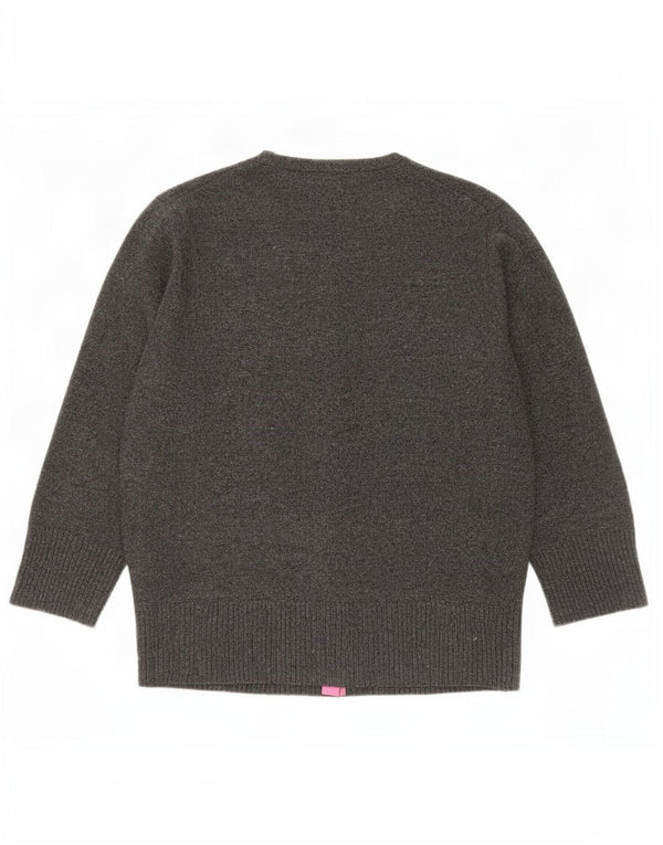 Γυναικείο πουλόβερ Gap 3/4 μανίκι ζακέτα UK 14 Large Grey Lambswool
