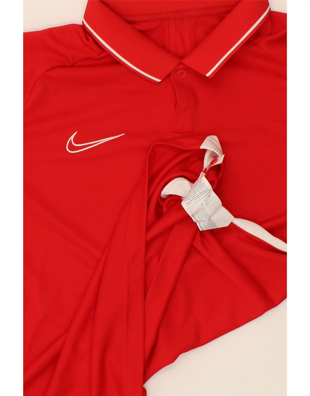 NIKE Mens Polo Shirt Large Red Colourblock Polyester Vintage Nike and Second-Hand Nike from Messina Hembry 