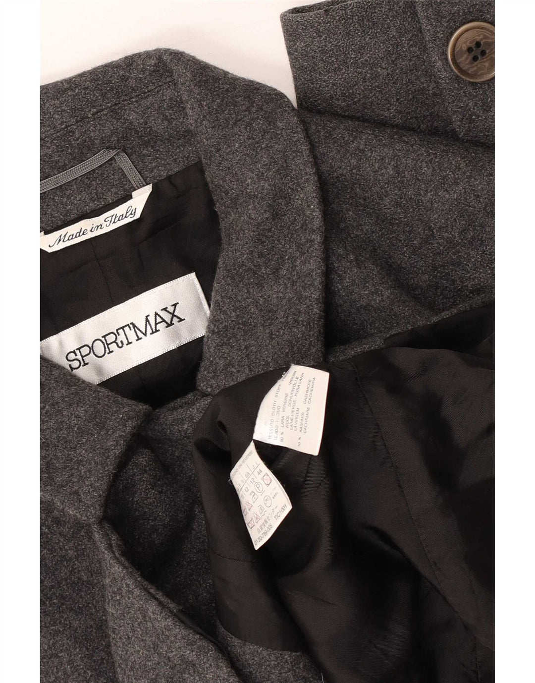 Sportmax Γυναικείο σακάκι UK 12 Medium Grey Wool Classic