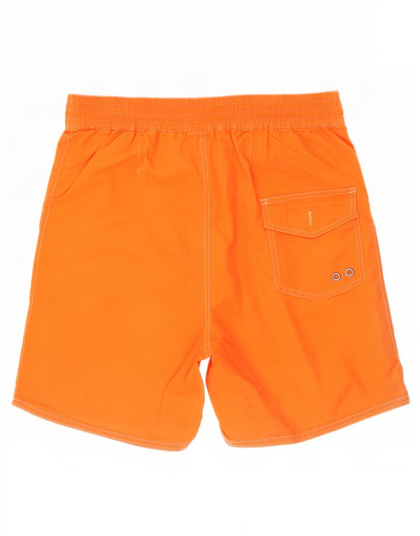 Polo Ralph Lauren Mens Graphic Swimming Shorts Large Orange Cotton