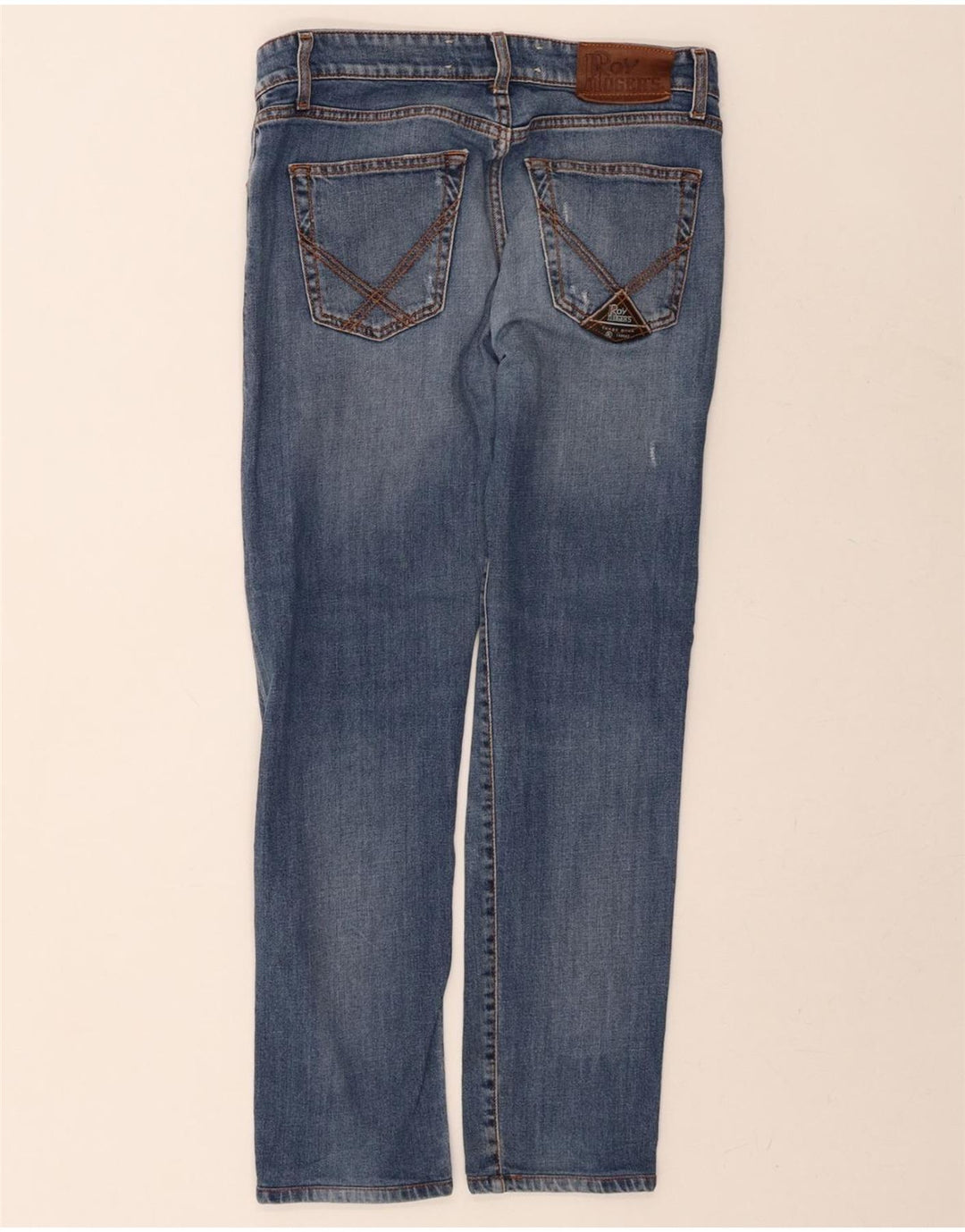 ROY ROGERS Womens Distressed Straight Jeans W31 L28 Blue Cotton Vintage Roy Rogers and Second-Hand Roy Rogers from Messina Hembry 