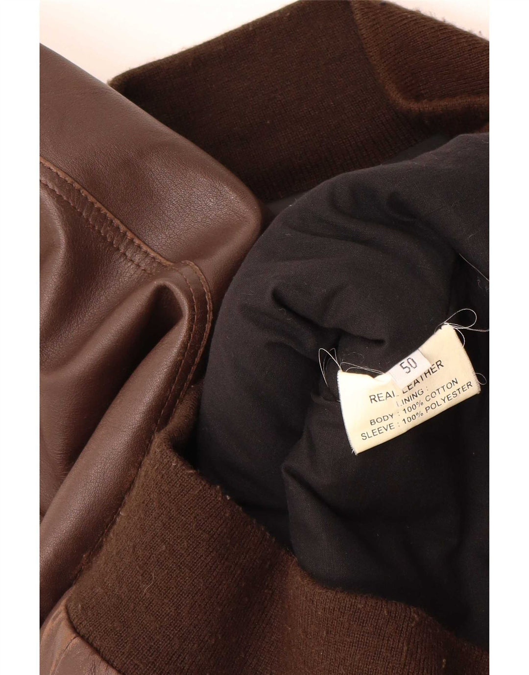 Vintage Ανδρικό Military Δερμάτινο Μπουφάν IT 50 Large Brown Δερμάτινο