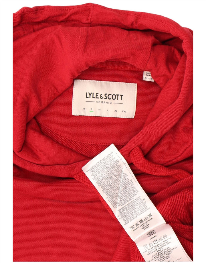 Lyle & Scott Ανδρικό φούτερ με κουκούλα, μικρό κόκκινο βαμβακερό