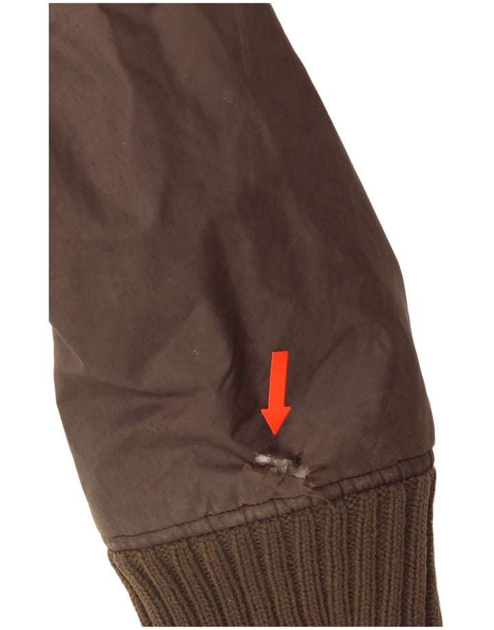Lee Mens Bomber Jacket UK 38 Medium Brown Polyamide