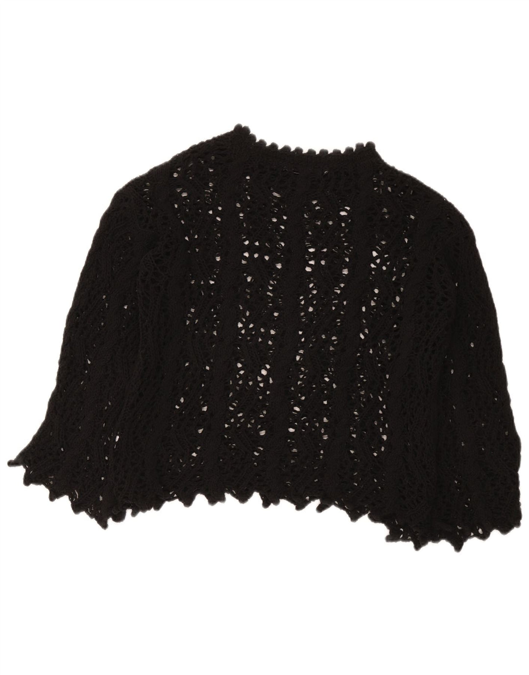 Zara Γυναικεία μπλούζα με βελονάκι Top UK 10 Small Black