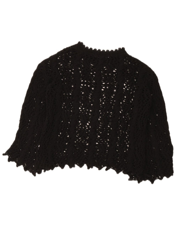 Zara Γυναικεία μπλούζα με βελονάκι Top UK 10 Small Black