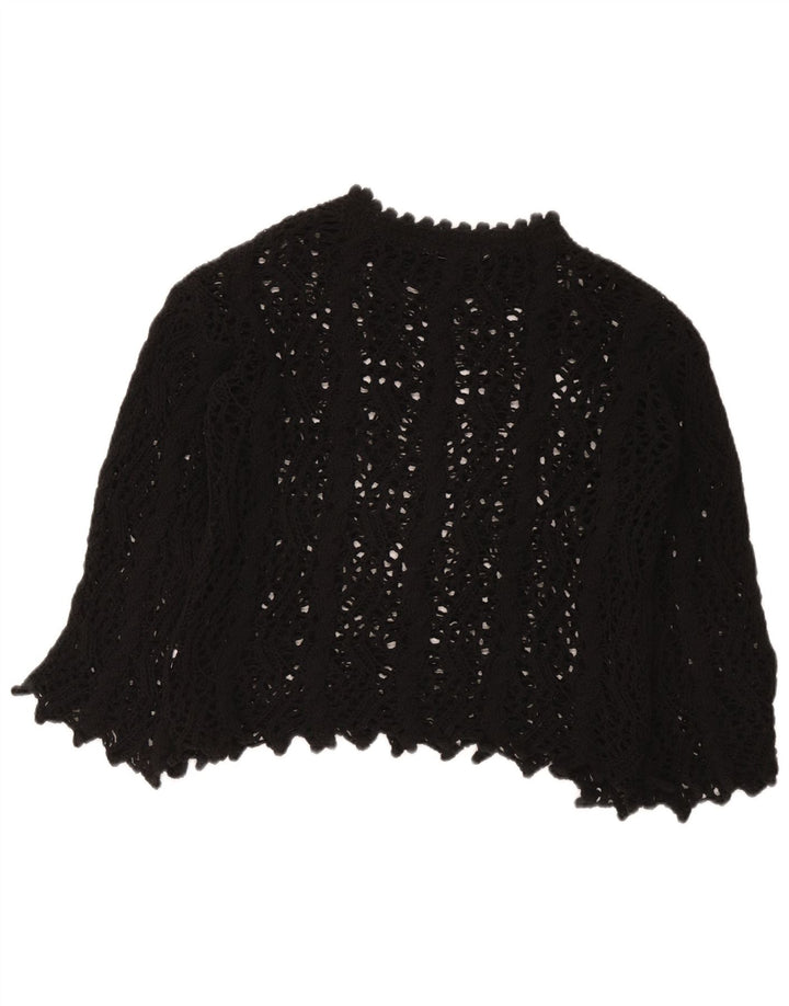 Zara Γυναικεία μπλούζα με βελονάκι Top UK 10 Small Black