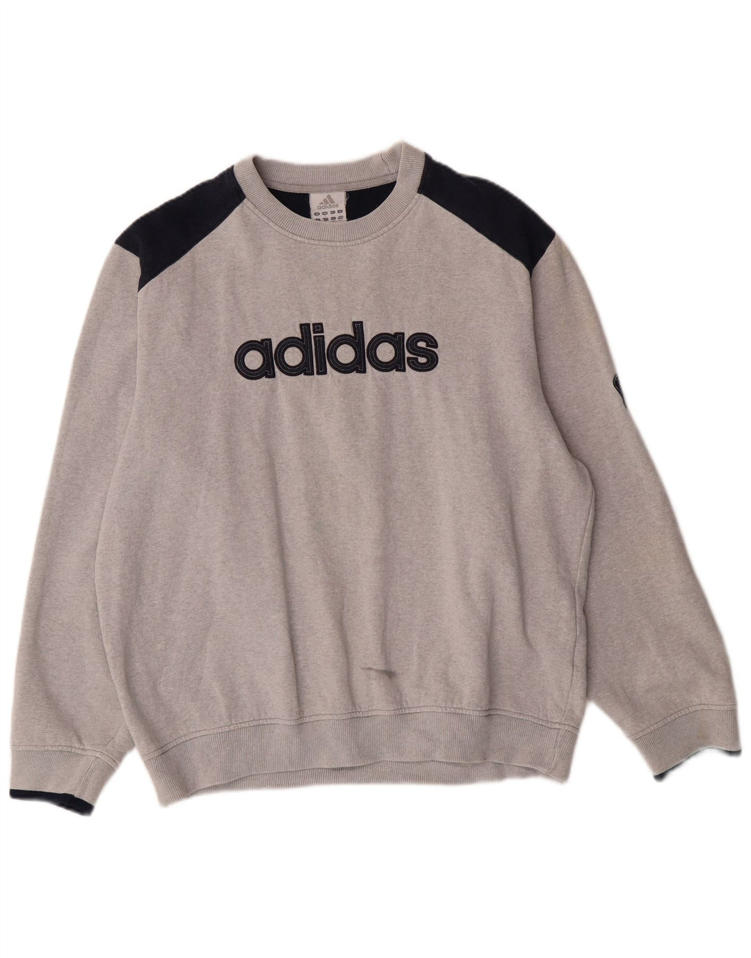 Ανδρικό γραφικό φούτερ Adidas Jumper με μεγάλο γκρι χρώμα