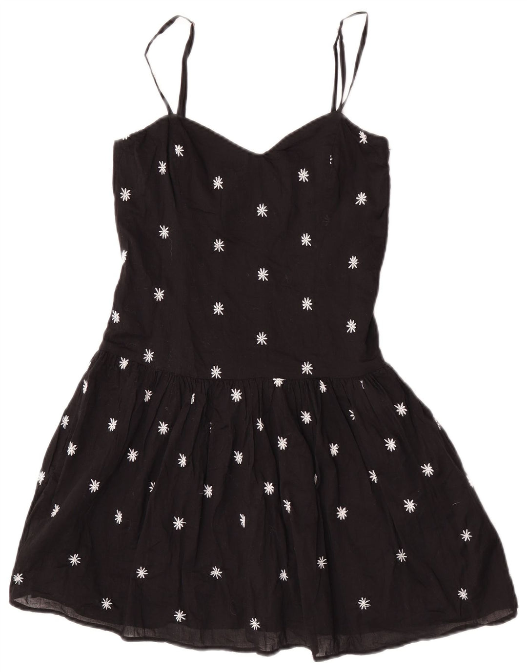 Zara Γυναικείο Sundress UK 8 Small Black Floral