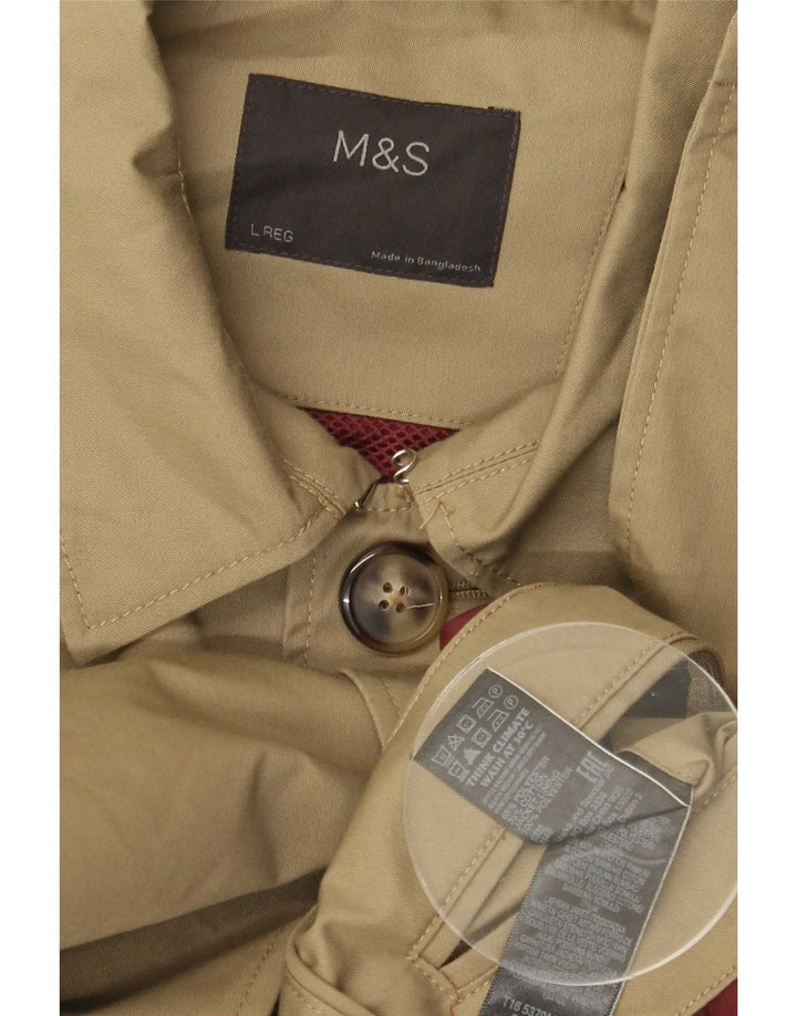 Marks & Spencer Ανδρικό Πανωφόρι UK 40 Large Khaki Polyester