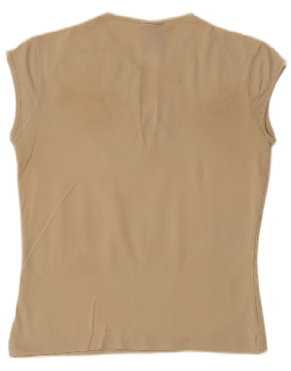 Γυναικείο T-Shirt NIKE Crop Top UK 10/12 Medium Beige