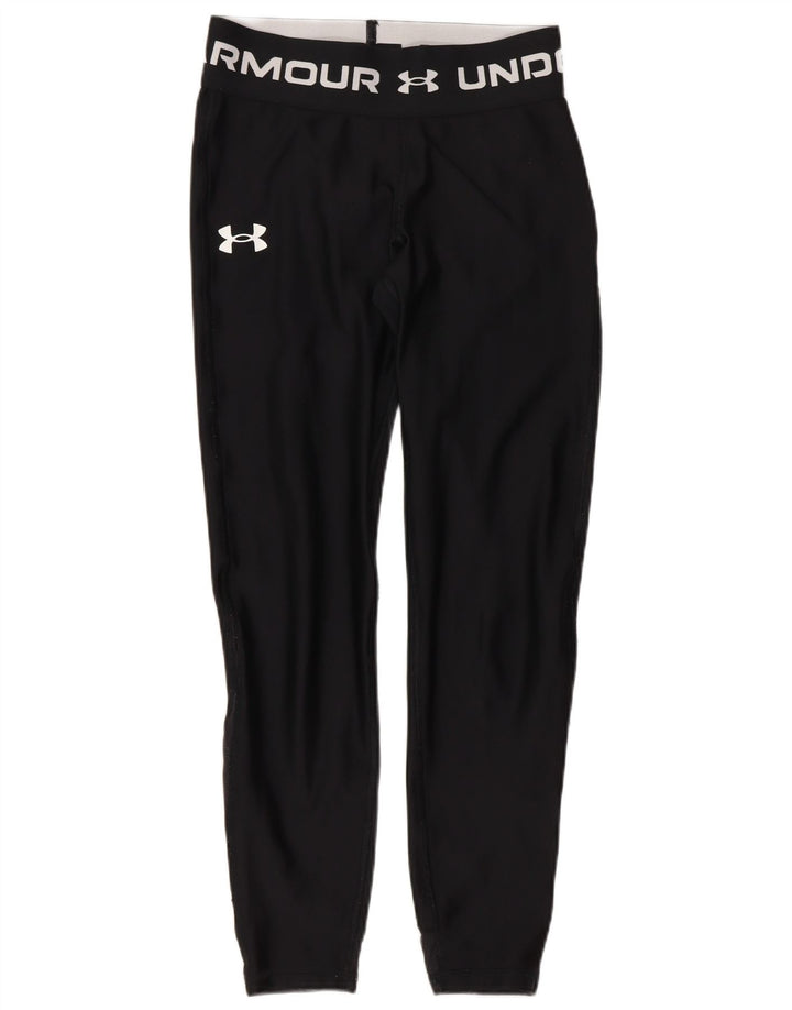 Under Armour Γυναικεία Κάπρι Γραφικά Κολάν UK 4 XS Μαύρο Πολυεστέρα